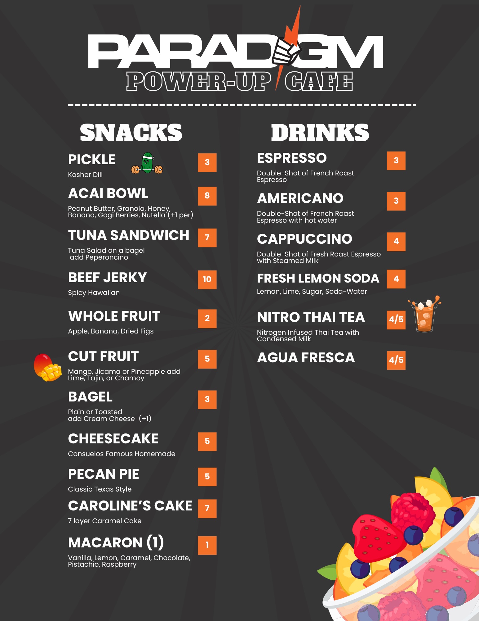 Power-Up Cafe inside Paradigm Combat Sports Training Center Sugar Land, Texas